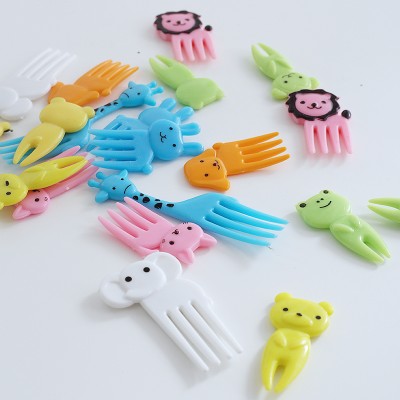 10pcs Bento Kawaii Animal Food Fruit Picks Forks, Frog, Rabbit, Elephant, Panada, Lion