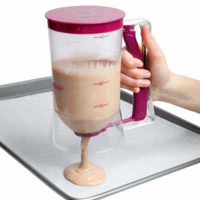 Hot Selling Products 900ml 4-cup Batter Dispenser for Cupcake Pancake Muffin with Baking Measuring Scale