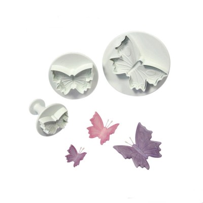 3 pcs set butterfly shaped Fondant plunger Cutter