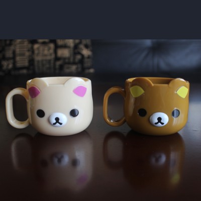 Bear Face Cups Children'S Kids Plastic Cups for Party Holidays Garden Beach Mugs